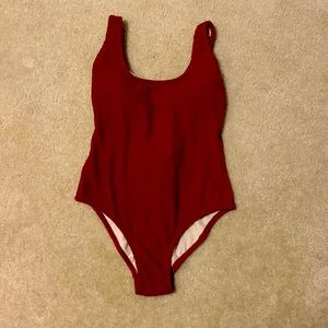 NWOT Kona Sol Large Maroon One Piece Bathing Suit